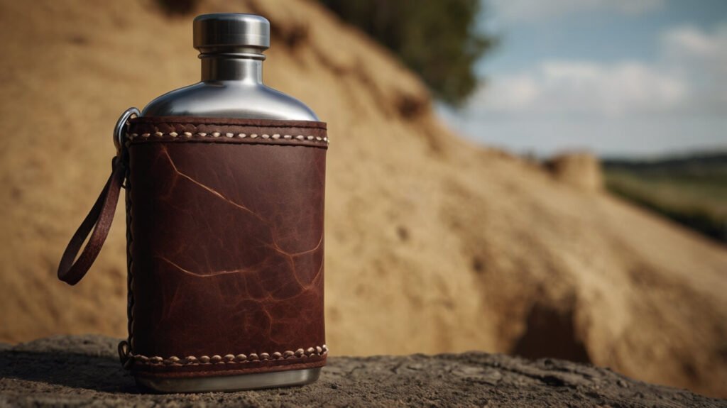 Leather Flask Wineskin - CastleLore